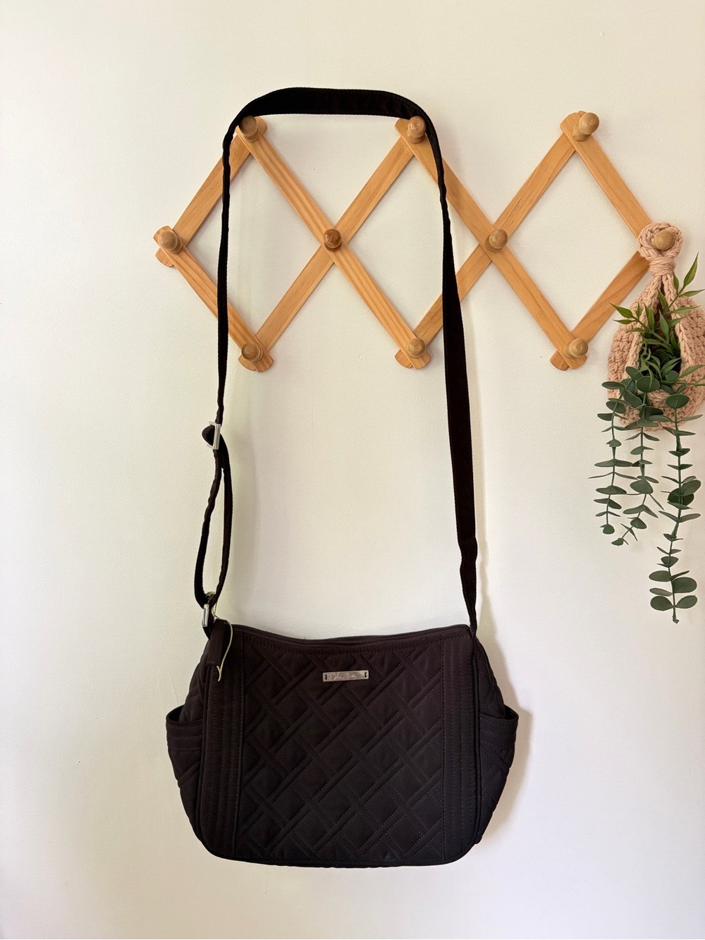 Vera Bradley Black Quilted Crossbody Bag - Picture 2 of 6